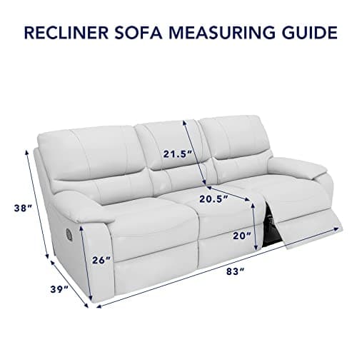 PureFit Water Resistant Reversible Sofa Cover for Reclining Couch (3 Seat, Gray/Light Gray)