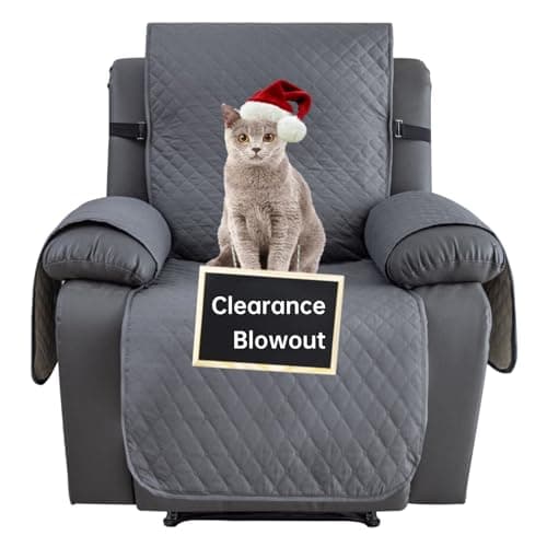 XINEAGE Dark Gray Water Resistant Recliner Cover for Pets and Kids