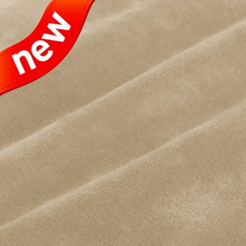 MAXIJIN Velvet Chaise Cover for L Shaped Sofa with Elastic Bottom (Gray) — Camel