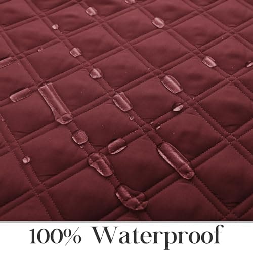 TOMORO 100% Waterproof Non-Slip Recliner Sofa Cover, Brown, 23 x 38 Inches