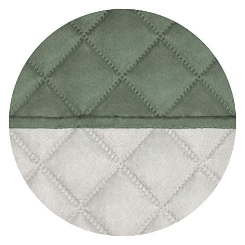PureFit Reversible Water Resistant Couch Cover, Chocolate/Beige (3 Cushion) — Grayish Green/Ivory