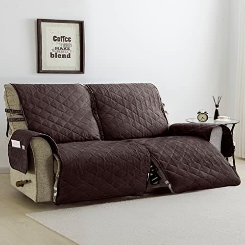 STONECREST Waterproof Microsuede Recliner Slipcover (Chocolate, 35" Left Side)