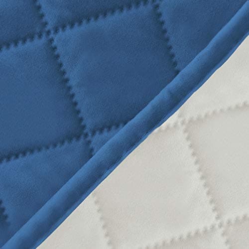 Easy-Going Reversible Loveseat Couch Cover, Gray/Light Gray — Blue/Ivory