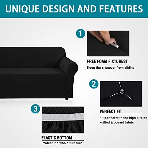 Premium Stretch Sofa Slipcover for 3-Seat Couch