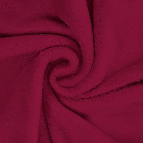 U-NICE HOME Velvet Sofa Covers for 3 Cushion Couch (Large, Dark Grey) — Burgundy