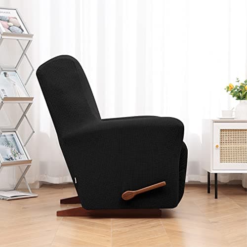 KEKUOU Stretch Recliner Chair Cover, Black, 1 Size Fit Lazy Boy