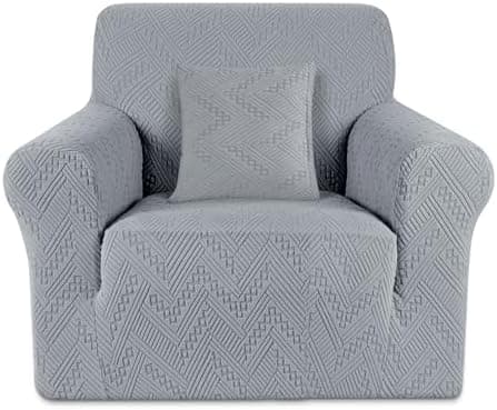 Stretch Chair Sofa Slipcover with Non-Slip Armchair Cover for Soft Protection (1 Seater, Ivory) OEKO-TEX STANDARD 100  
Stretch Armchair Cover with Non-Slip Back for Comfort and Easy Cleaning (1 Seater, Ivory) OEKO-TEX STANDARD 100  
Soft Jacquard Th