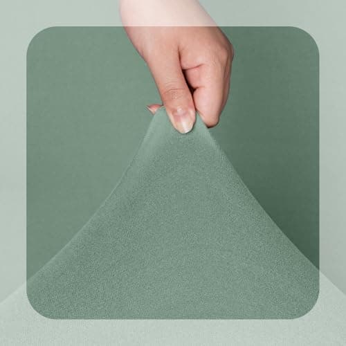 TAOCOCO 3 Seat Light Gray Stretch Slipcover for Reclining Sofa — Bean Green