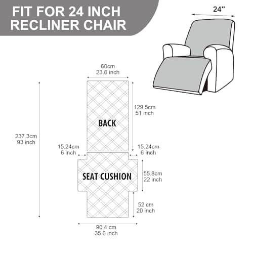 Waterproof Recliner Chair Covers, Non-Slip Pet Protector, Kid & Dog Friendly, Chocolate