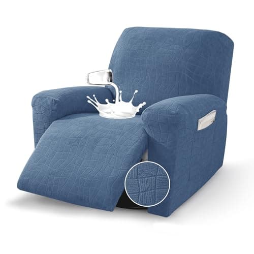 MAXIJIN Waterproof Recliner Couch Cover, Dark Gray — Dusty Blue