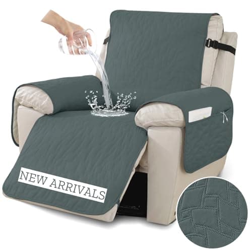 XINEAGE Loveseat Sofa Cover, Dark Grey Waterproof & Soft Washable — Dark Gray（new Pattern)