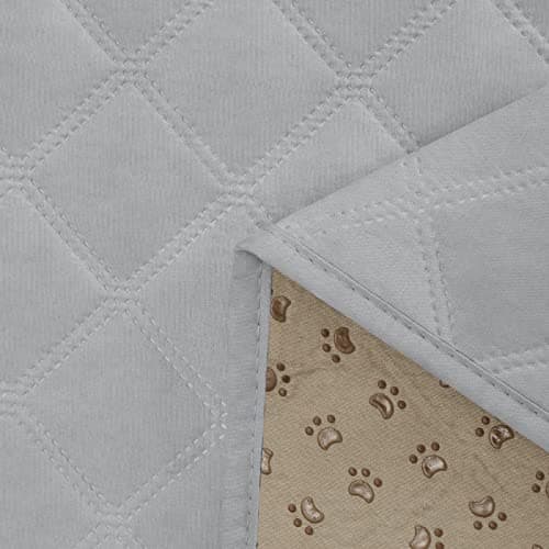 Waterproof L Shape Couch Cover for Dogs & Pets (Large, Gray) — Light Gray