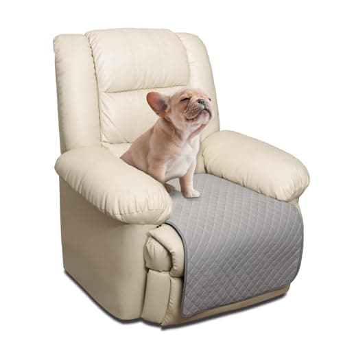Grey Waterproof Recliner Chair Cover - Non-Slip Furniture Protector 23"x35"