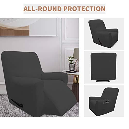 100% Waterproof Recliner & Couch Cover, Dark Gray, Leakproof Kids and Pet Proof Seat Cover