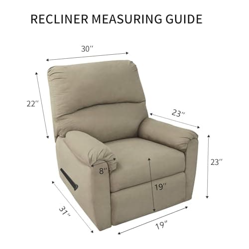 PureFit Reversible Quilted Recliner Cover, Water Resistant Brown/Beige
