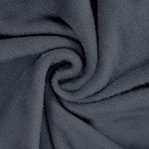 U-NICE HOME Velvet Sofa Covers for 3 Cushion Couch (Large, Dark Grey) — Dark Grey