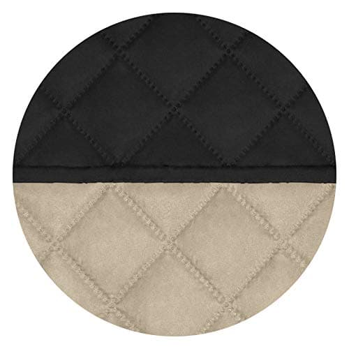 PureFit Reversible Quilted Recliner Cover, Water Resistant Brown/Beige — Black/Beige