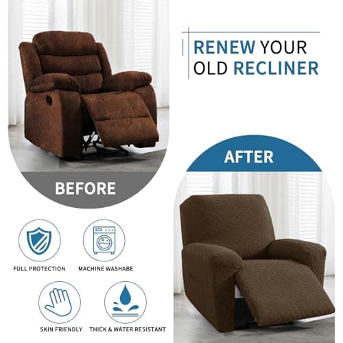 Lazy Boy Reclining Rocker Cover (24"-37"), 3-Piece Stretch Slipcover