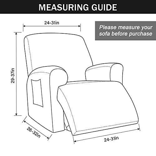 Conruser Jacquard Stretch Recliner Chair Cover (Yellow)