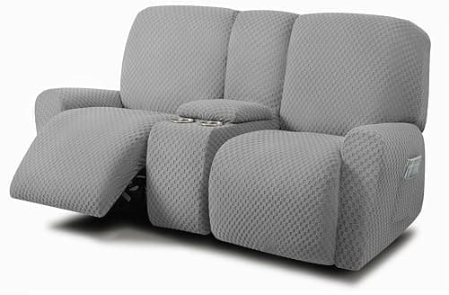 ULTICOR Ivory 3 Seater Recliner Sofa Cover — Light Grey