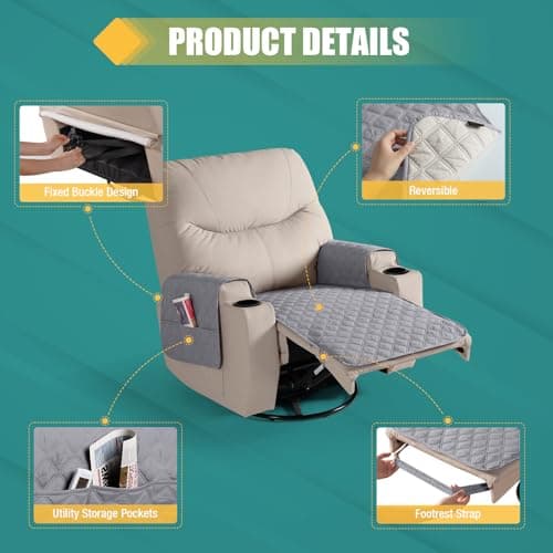 Ruaozz Large Waterproof Chair Covers - Chocolate