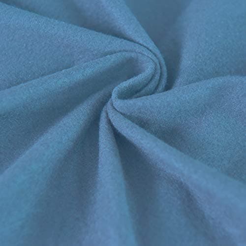 Dark Gray Microfiber Stretch Recliner Sofa Slipcover with Elastic Fit Protection — Light Blue