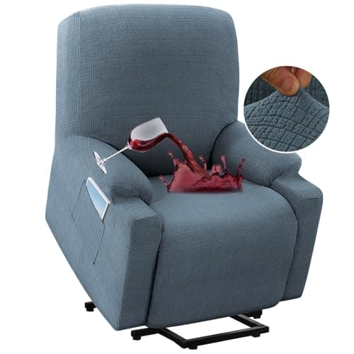 H.VERSAILTEX Waterproof Recliner Chair Cover, Gray — Stone Blue