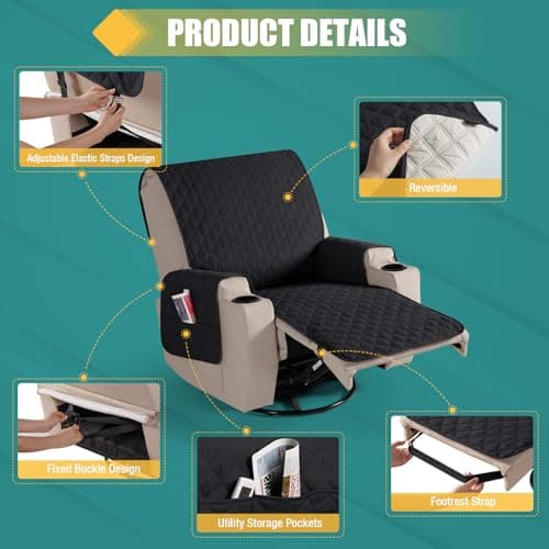 100% Upgraded Waterproof Recliner Chair Covers