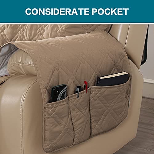 Turquoize Large Taupe 100% Waterproof Recliner Sofa Cover