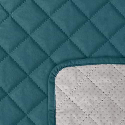 KinCam Waterproof 3 Seat Recliner Sofa Cover, Grey Protector — Peacock Blue