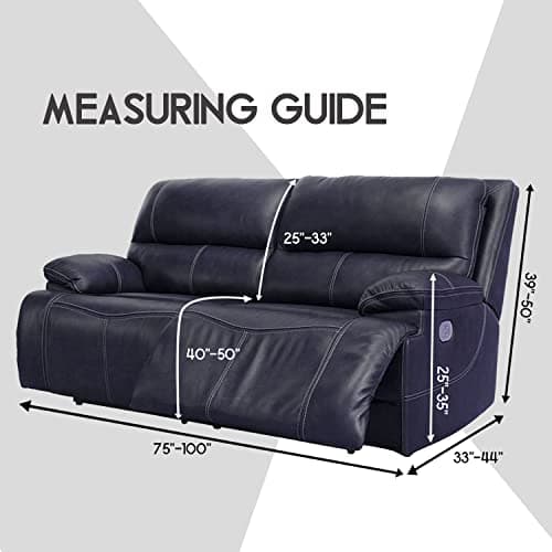 ULTICOR Extra Wide 75" Reclining 2 Seater Sofa Slipcover (Chocolate)