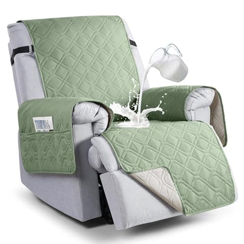 VANSOFY 100% Waterproof Pet Chair Cover, Dark Gray, 23.6" — Light Green