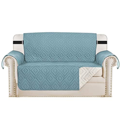 H.VERSAILTEX Reversible Loveseat Cover Anti-Slip Water Resistant Elastic Straps