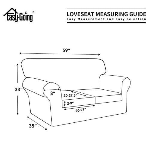 Dual Waterproof Loveseat Cover for Dogs and Kids, Dark Gray Stretch Couch Protector