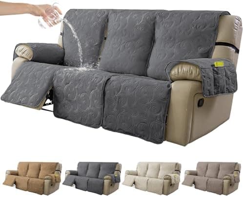 100% Waterproof Recliner Chair Cover for Pets and Kids (Beige, 2|6" Recliner Chair)
100% Waterproof Non-Slip Fabric Recliner Couch Cover for Living Room (Beige, 2|6" Recliner Chair)
Washable 100% Waterproof Recliner Chair Cover for Pets and Kids (Bei