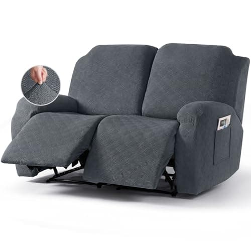 Timeless Extra Wide Gray Recliner Loveseat Cover