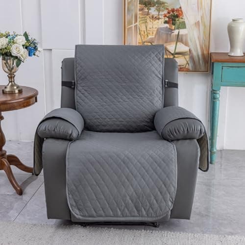 XINEAGE Dark Gray Water Resistant Recliner Cover for Pets and Kids