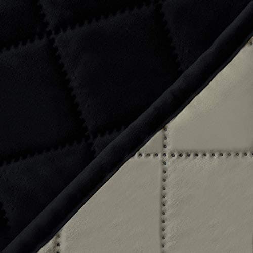 Oversized Loveseat Recliner Cover, Reversible for Pets, Gray/Light Gray — Black/Beige