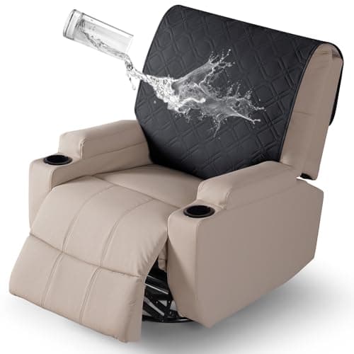VANSOFY Dark Gray 100% Waterproof Dog Recliner Chair Cover — Black