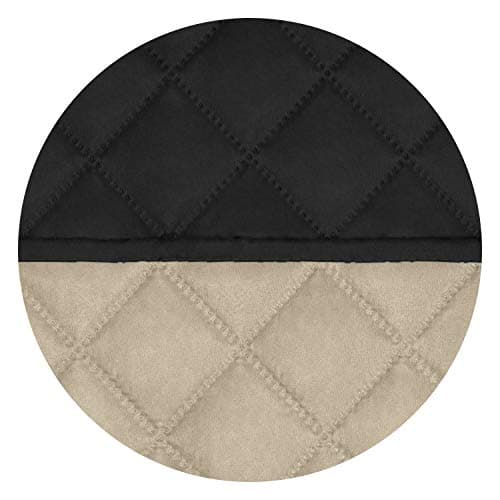PureFit Reversible Water Resistant Couch Cover, Chocolate/Beige (3 Cushion) — Black/Beige