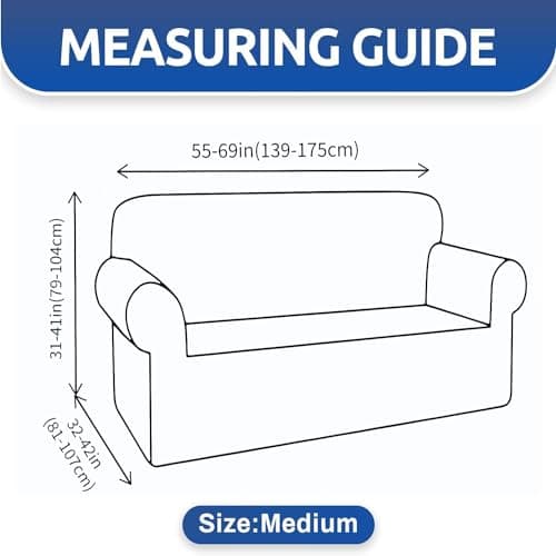 YEMYHOM Jacquard Stretch Couch Cover, Light Gray, Pet-Proof for 2-Cushion Loveseat