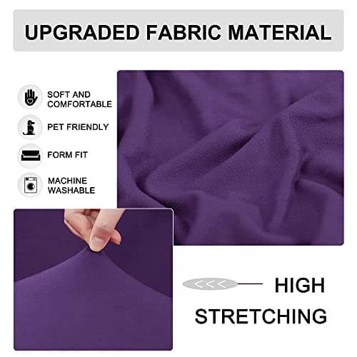 Stretch Sofa Cover for Sofas, Loveseat, Armchair - Universal Fit, Purple