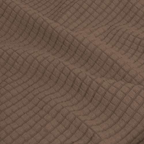 Pet and Kid-Friendly Large Dark Gray Stretch Couch Cover — Brown