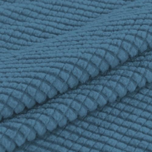 Turquoize Stretch Slipcovers for 3 Cushion Couch (Sofa, Biscotti Beige) — Dusty Blue