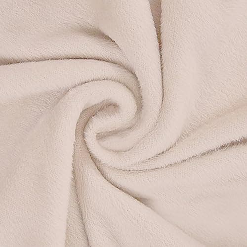 U-NICE HOME Velvet Sofa Covers for 3 Cushion Couch (Large, Dark Grey) — Beige
