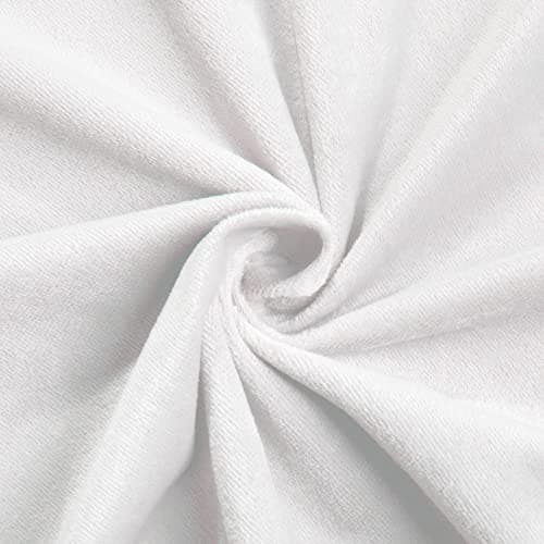 Luxury White Velvet Sectional Couch Cover, L-Shaped Sofa Slipcover (Small) — White