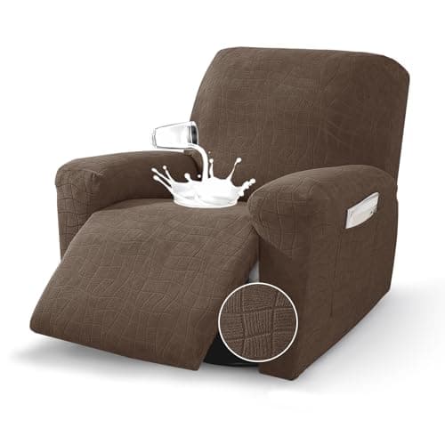 MAXIJIN Waterproof Recliner Couch Cover, Dark Gray — Light Coffee