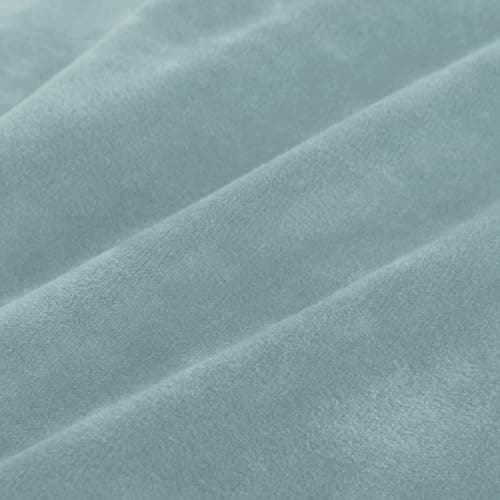 MAXIJIN Velvet Chaise Cover for L Shaped Sofa with Elastic Bottom (Gray) — Dusty Blue