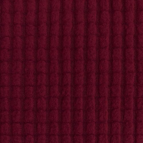 U-NICE HOME Stretch Couch Cover for 3 Cushion Sofa, Washable & Pet Friendly (Chocolate) — Burgundy