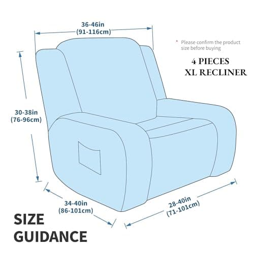 MAXIJIN XL Dark Coffee Oversized Recliner Covers